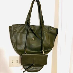 Anthropologie 2 Hand Bags Navy Green